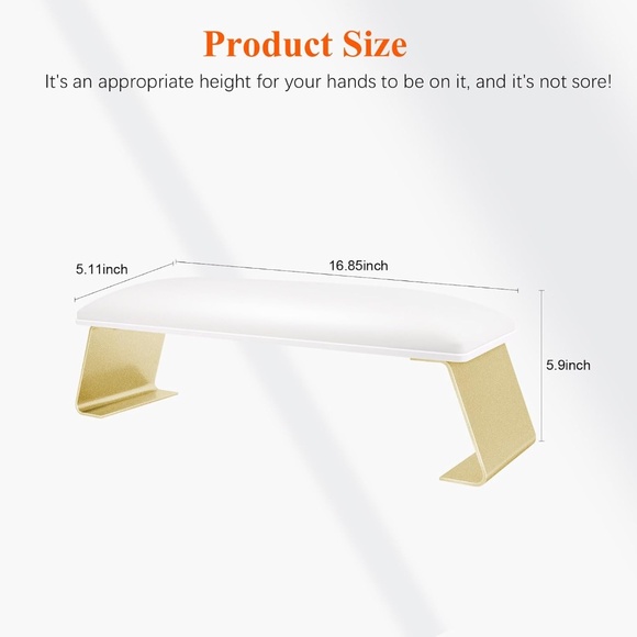 White Pillow Top Arm Rest for Nail Technicians - Picture 2 of 8